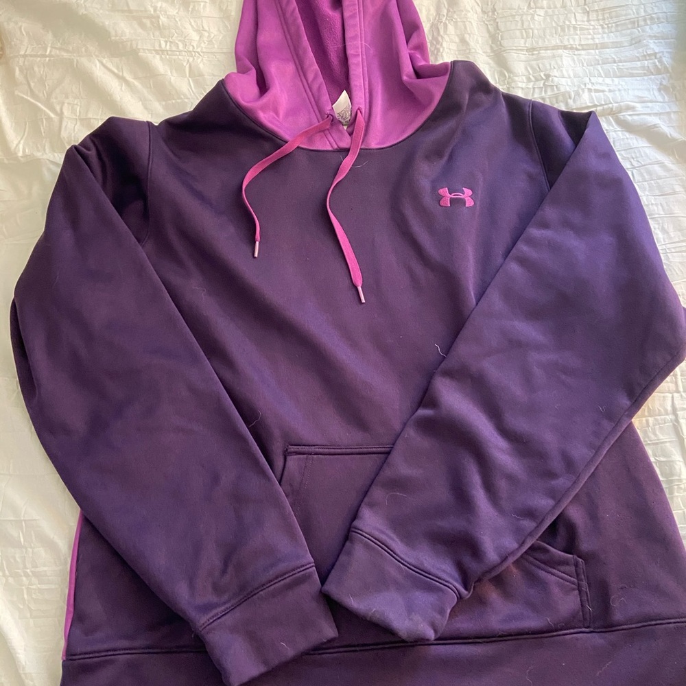 Purple under armour sweatshirt